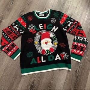 Sleigh all day ugly Christmas sweater